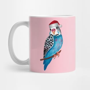 Santa Hat Christmas Budgerigar for Bird Lover Mug